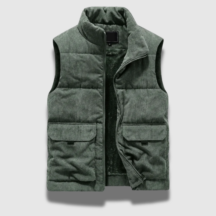 Gilet invernale uomo, capospalla caldo e alla moda. Perfetto per un abbigliamento casual o elegante.