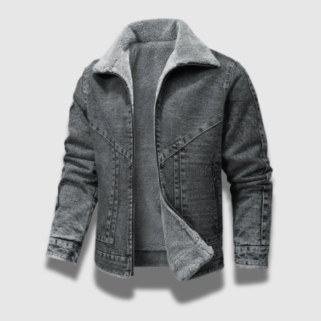 Giacca da uomo stile biker robusta, ideale come outerwear maschile per un look casual e moderno.