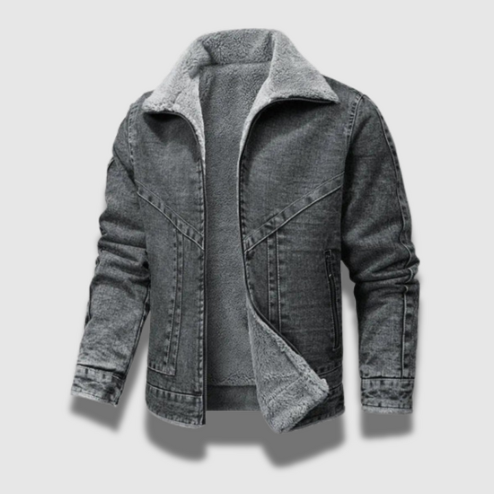 Giacca da uomo stile biker robusta, ideale come outerwear maschile per un look casual e moderno.