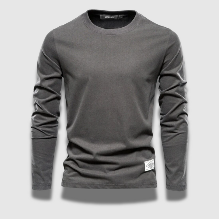 Maglietta uomo casual-chic con girocollo, essenziale per il guardaroba maschile.
