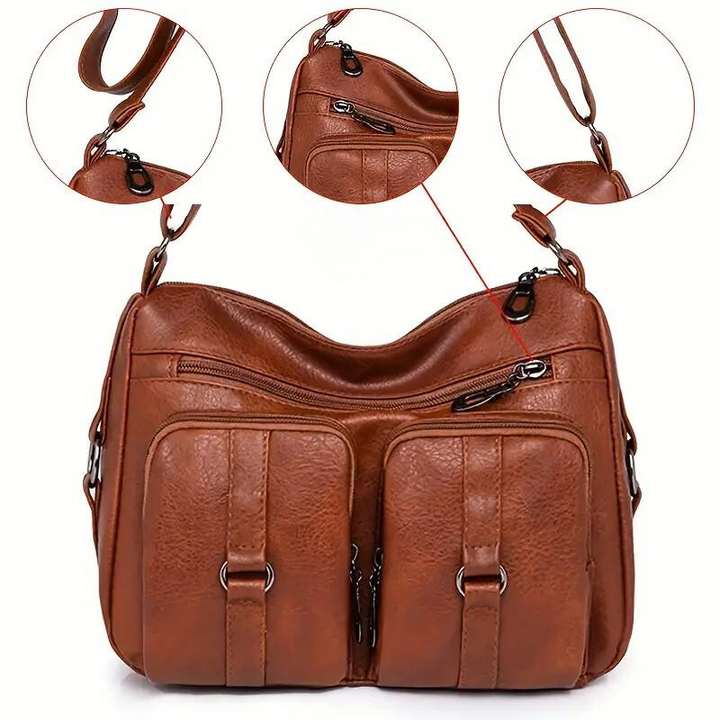 Borsa a tracolla donna: accessorio moda irrinunciabile con design multitasche per un tocco di stile versatile.