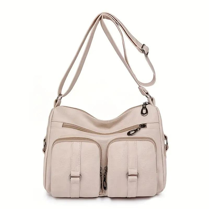 Profilo borsa a tracolla donna multitasche, spaziosa e compatta, per organizzare gli effetti personali con stile.