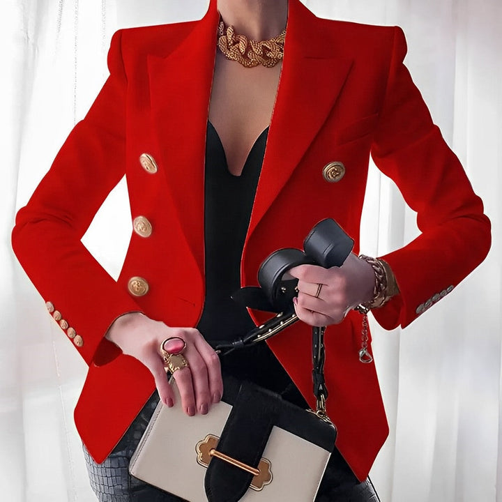 Raffinato blazer sartoriale da donna slim-fit, versatile per look eleganti e formali.