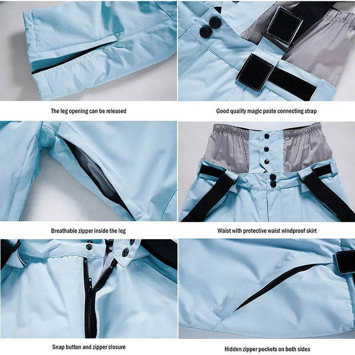 Pantaloni sci unisex impermeabili, antivento, con rinforzi per neve, escursioni e outdoor. [[lstfy-media:14]]