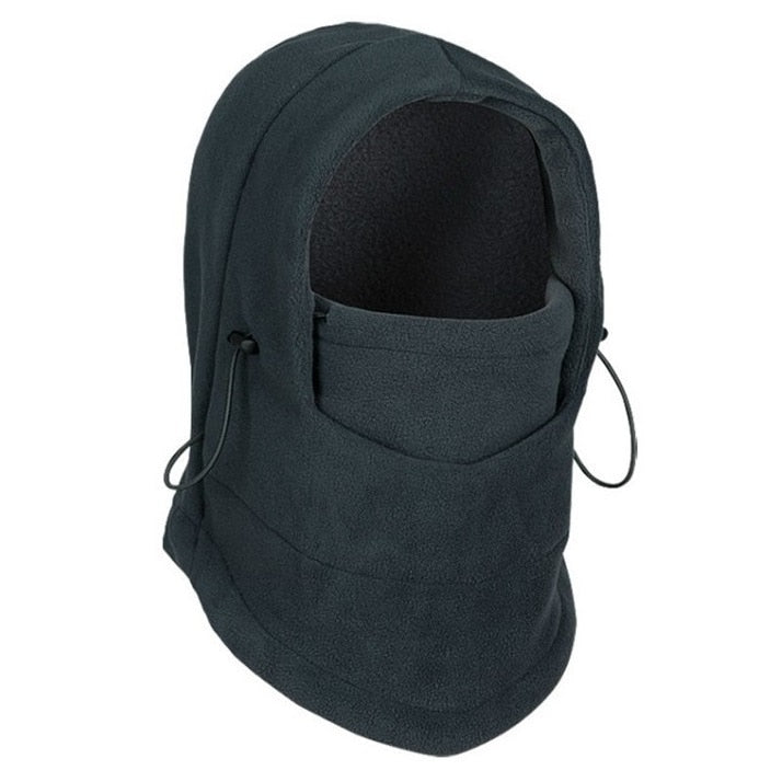 Versatile passamontagna in pile grigio, resistente e caldo, essenziale per affrontare il freddo e la neve in stile.