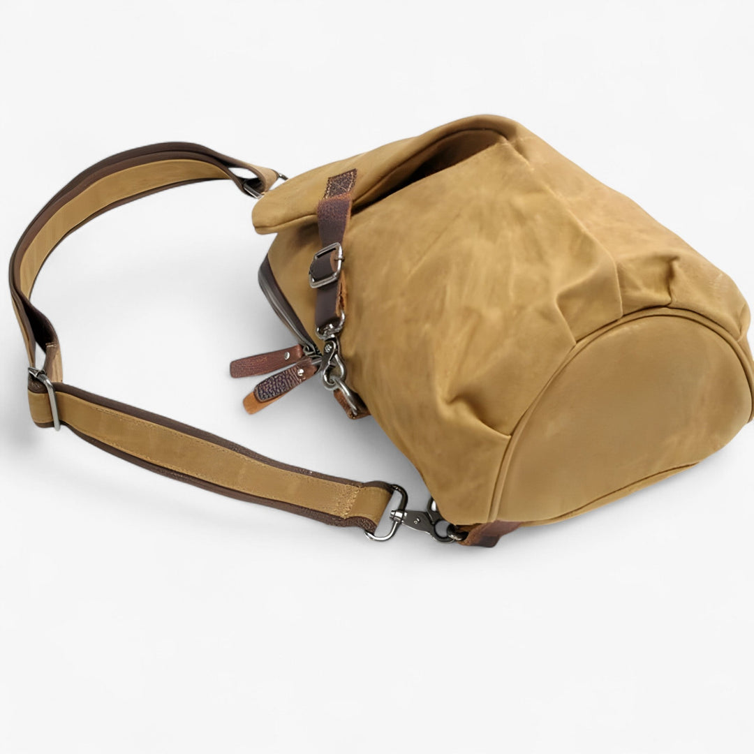Robusta borsa monospalla in tela multicolore, accessorio durevole e funzionale per uso frequente unisex.