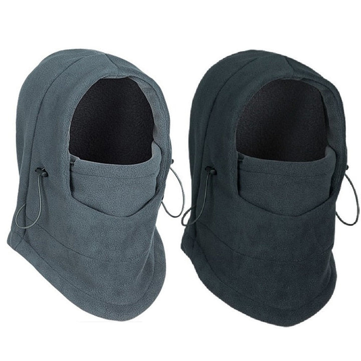 Passamontagna unisex in pile nero, caldo e protettivo per affrontare inverno, freddo e attività outdoor.