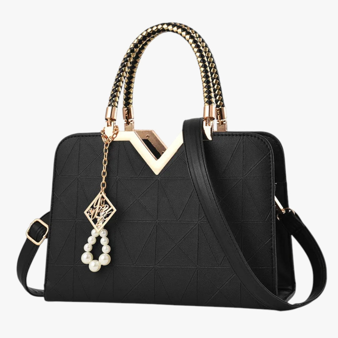 Borsa a mano chic per donna, manici gioiello e design sofisticato. Aggiungi un tocco di classe.