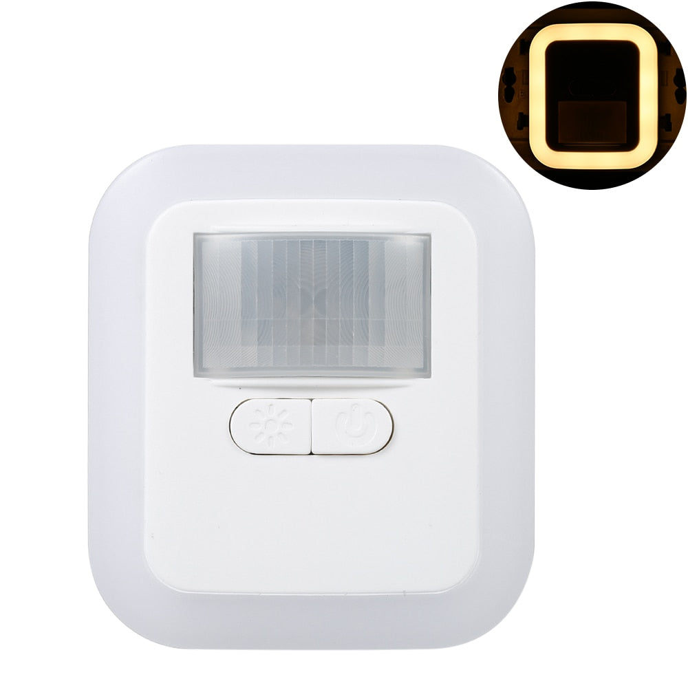 Luce LED con sensore di movimento per sicurezza notturna, ideale per corridoi e aree buie, attivazione automatica.