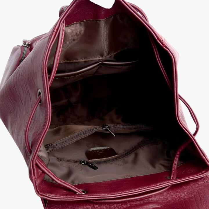 Borsa zaino donna multicolore versatile per viaggi e uso quotidiano, con spalline regolabili e stile unico.