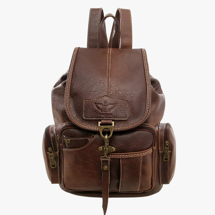 Zaino donna con patta e spallacci regolabili, ideale per viaggio e uso quotidiano. Borsa a zaino pratica.