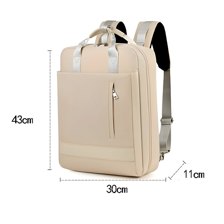 Zaino donna versatile e minimalista, adatto per lavoro, viaggio e tempo libero.