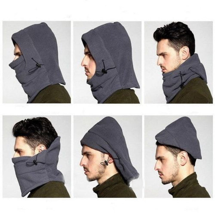Protezione dal freddo: passamontagna in pile unisex, disponibile nero e grigio, per sci, snowboard e outdoor.
