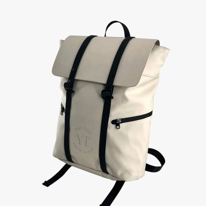 Zaino laptop roll top per viaggio, unisex, con ampio scomparto, resistente e versatile.