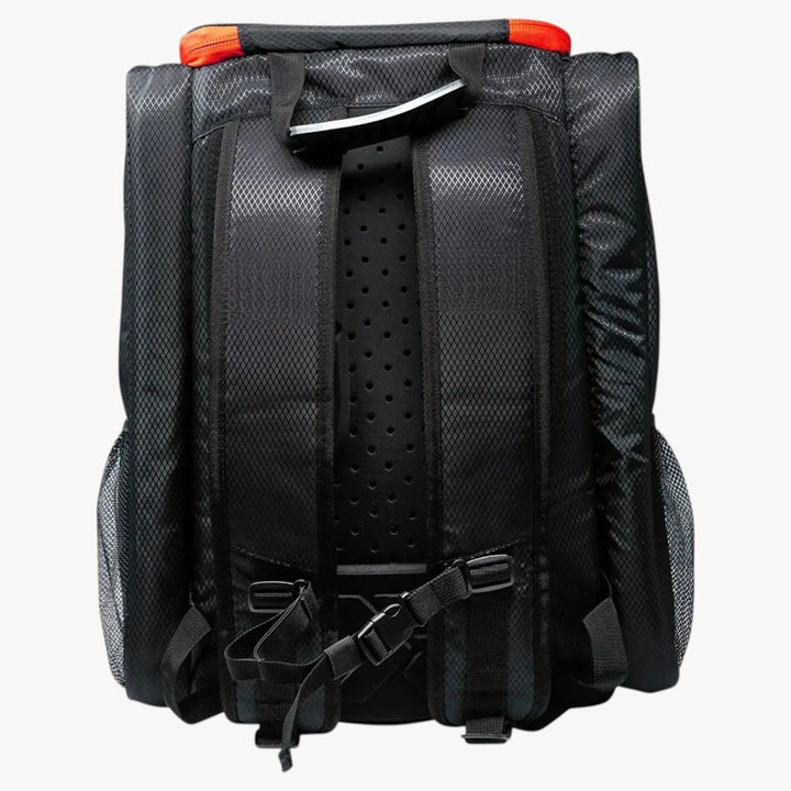 Zaino sportivo uomo robusto per pickleball. Include scomparti per racchette, scarpe e abbigliamento sportivo.