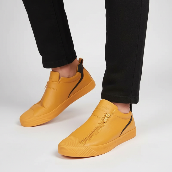 Mocassini casual uomo ammortizzati con cerniera, perfetti per un look rilassato ma curato.