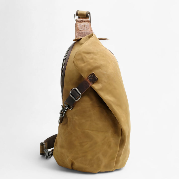 Borsa monospalla in tela multicolore con design vibrante, accessorio casual unisex per ogni occasione.