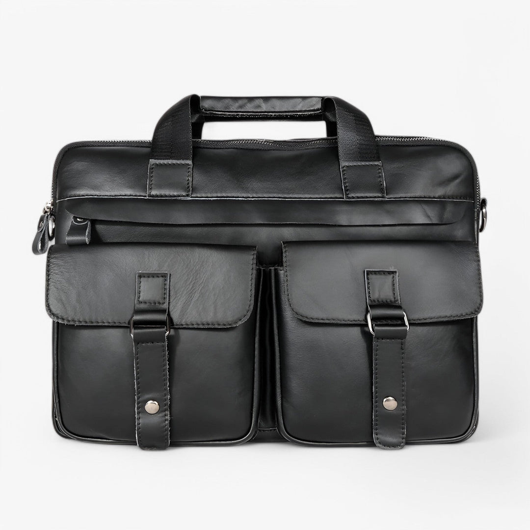 Borsa porta laptop uomo professionale e chic, perfetta per un look elegante in ufficio e in viaggio.