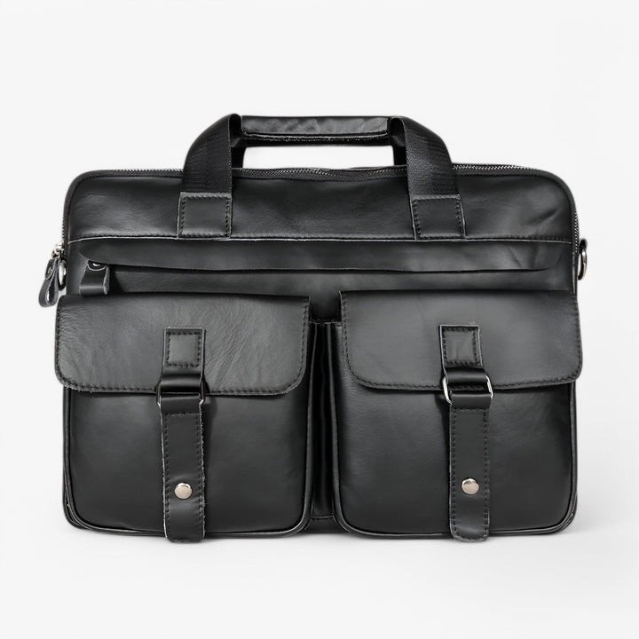Borsa porta laptop uomo professionale e chic, perfetta per un look elegante in ufficio e in viaggio.