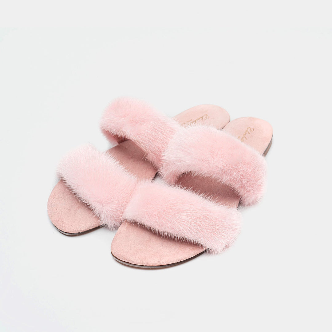 Pantofole rosa donna, morbidissime in visone, perfette per il comfort quotidiano e il relax casalingo.