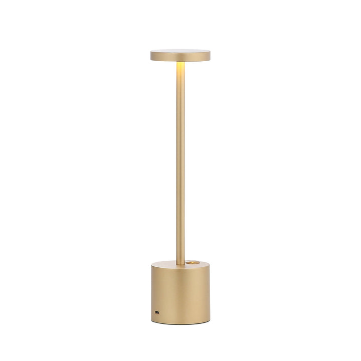 Elegante lampada da tavolo LED dal design moderno, ricaricabile e touch, per illuminare con stile ogni ambiente.