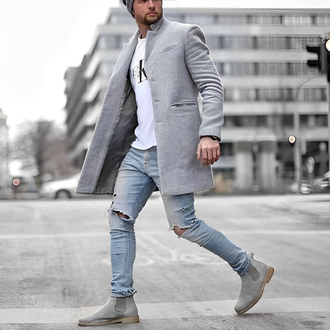Giacca uomo elegante slim fit, perfetta per ufficio, cerimonia o look versatile. Blazer formale quattro stagioni.