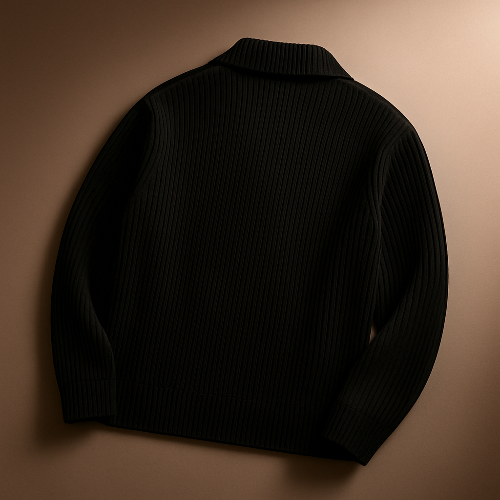 Cardigan uomo elegante, bottoni e tasche. Maglione versatile per comfort casual autunno-inverno.