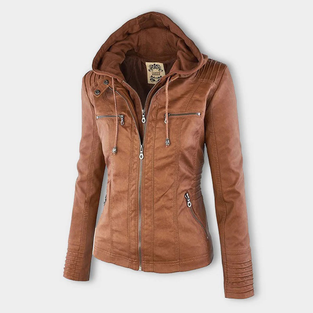 Giacca impermeabile donna leggera ed elegante con cappuccio, perfetta per primavera e autunno.