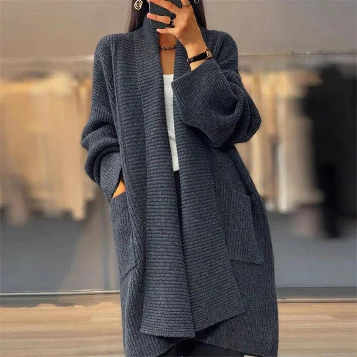 Giacca cardigan da donna in maglia, stile kimono versatile per primavera e autunno.