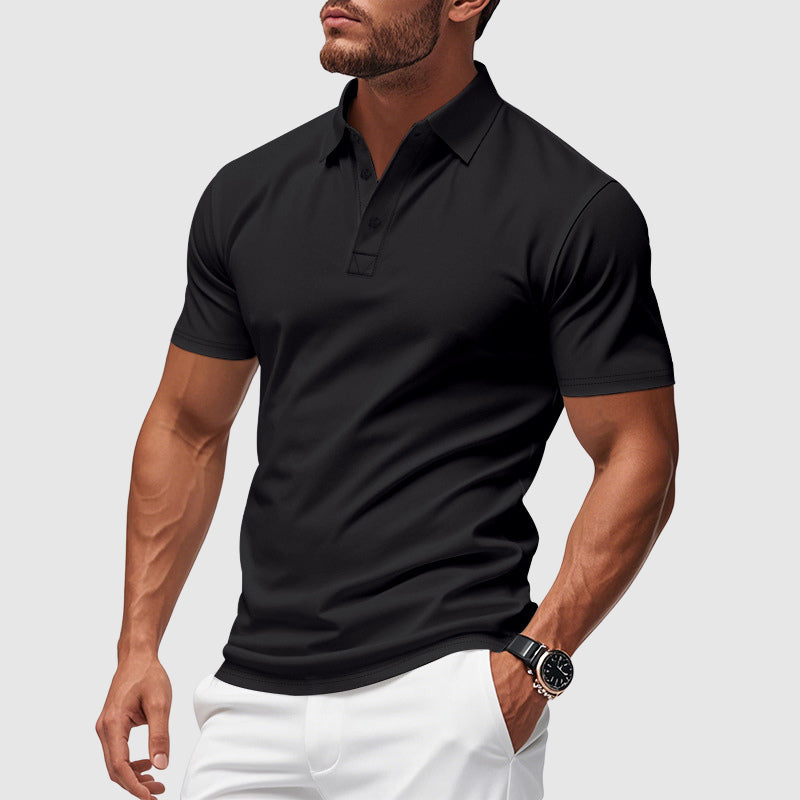 Elegante polo uomo a maniche corte per look casual o semi-formale. Resistente e traspirante.