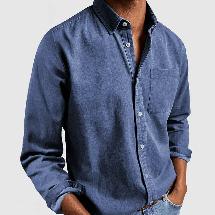 Camicia uomo moda: modello a maniche lunghe, vestibilità regolare per comfort e stile.