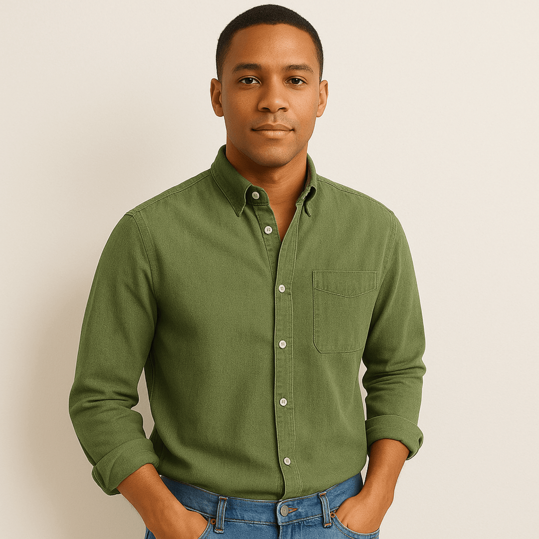 Camicia elegante uomo a maniche lunghe, vestibilità regolare, ideale per serate speciali.