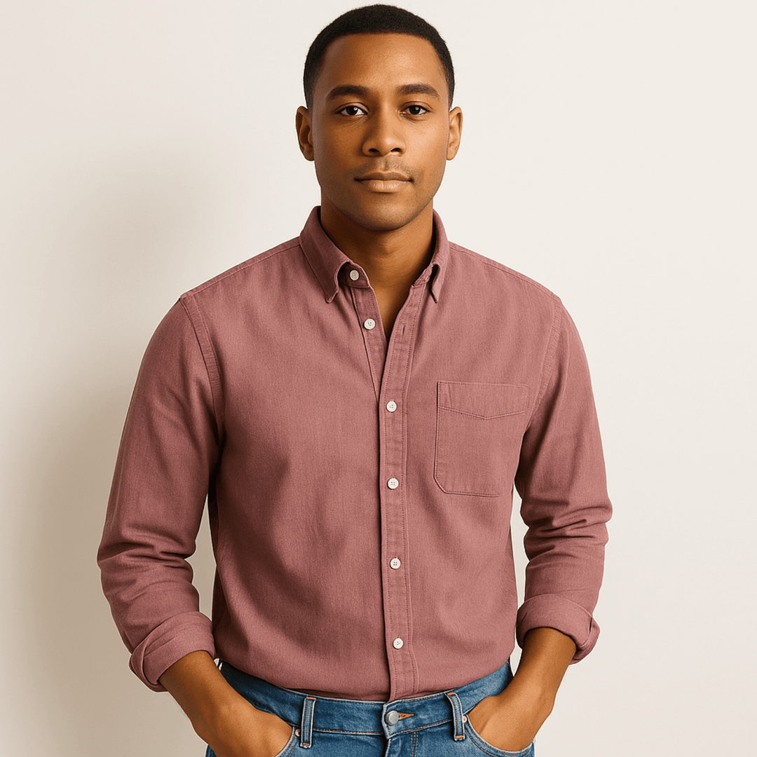 Camicia a maniche lunghe, vestibilità regolare, per uomo, essenziale per un look raffinato.