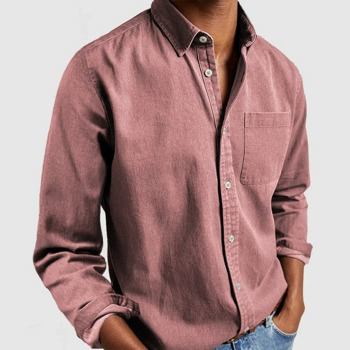 Camicia elegante e casual uomo, maniche lunghe, vestibilità regolare, per un comfort chic.