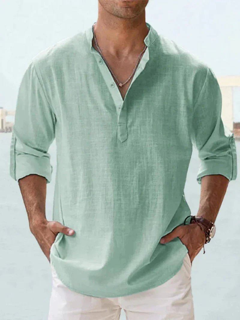 Camicia uomo estiva comfort con bottoni, taglie grandi disponibili. Tessuto traspirante, ideale per l'estate.