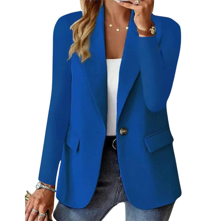 Blazer rosso donna monopetto, vestibilità sagomata. Aggiungi un tocco casual chic al tuo outfit.