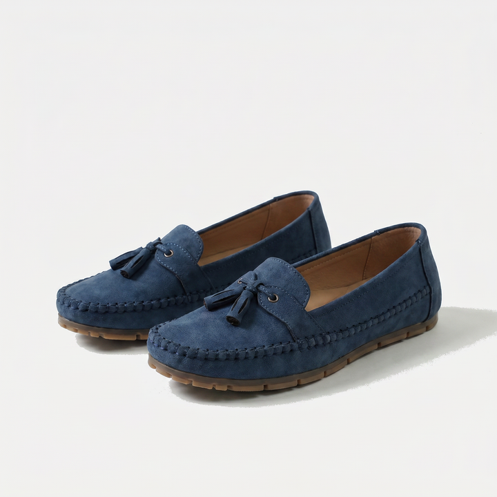 Mocassini donna con nappina, scarpe slip-on eleganti e confortevoli per primavera autunno.