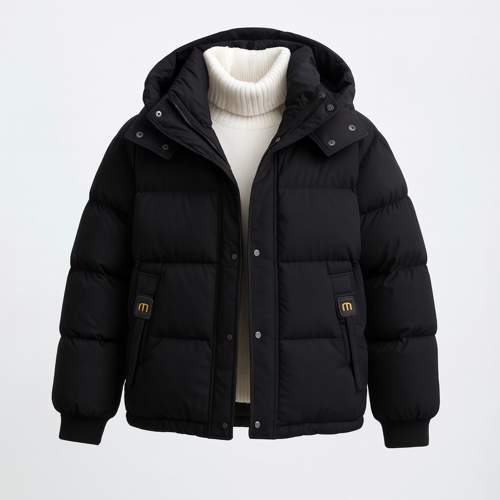 Piumino donna trapuntato caldo ed elegante con bottoni per autunno inverno.