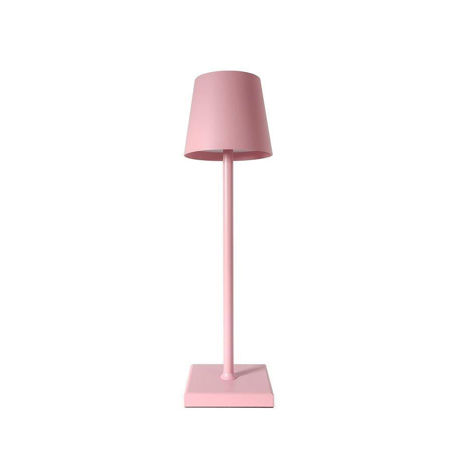 Lampada da tavolo di design con batteria ricaricabile, LED, senza fili, in metallo elegante e touch.