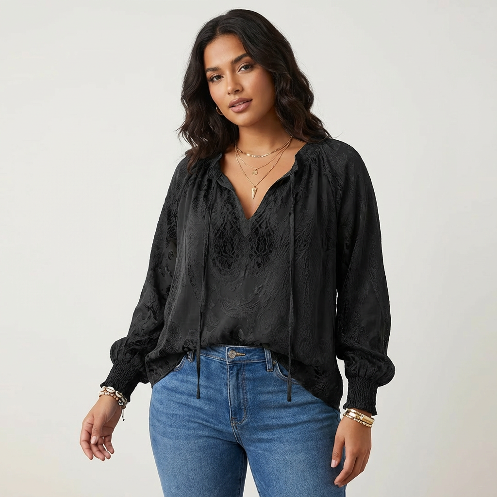Blusa donna elegante e casual, ideale per un top estivo leggero e versatile. Moda femminile raffinata.