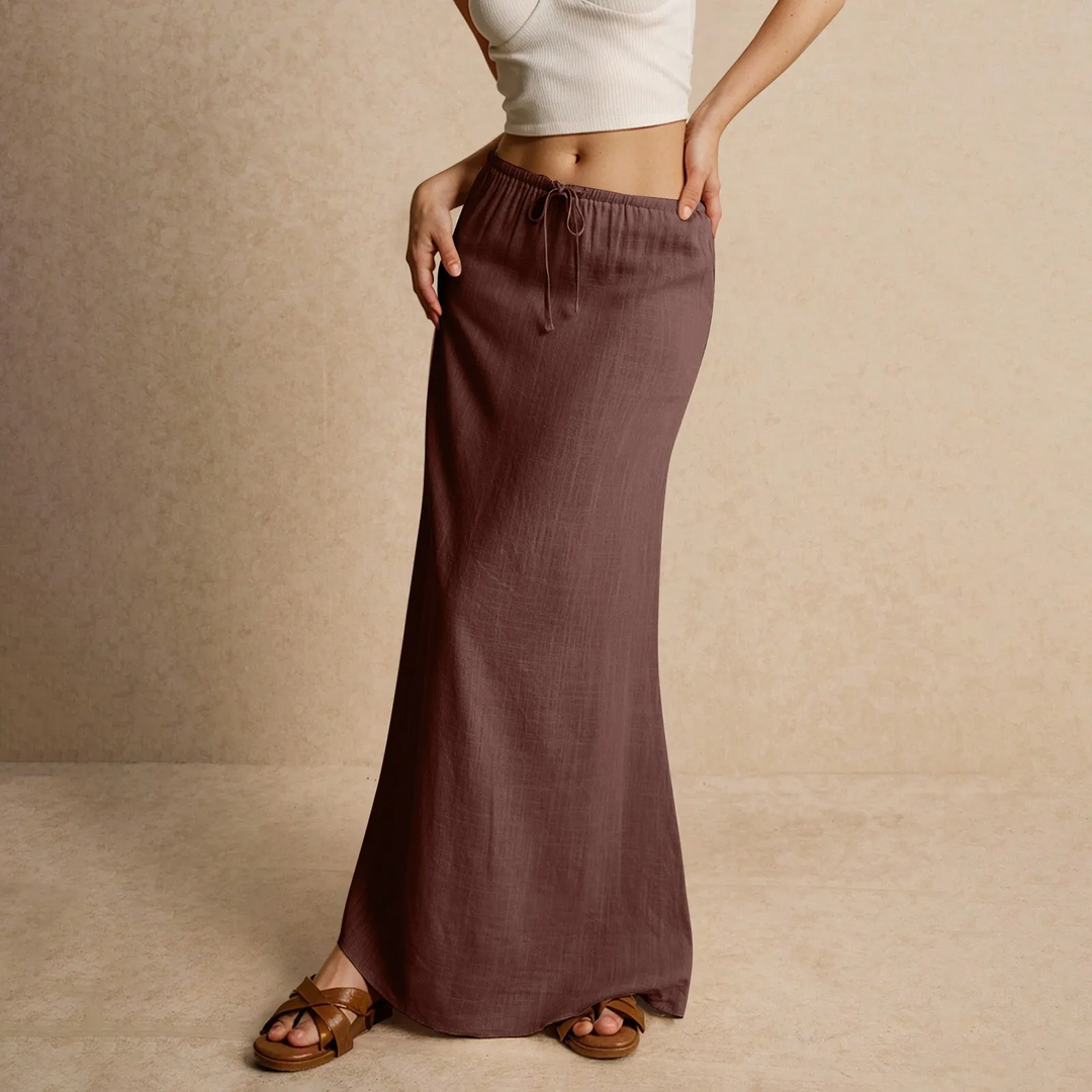 Gonna lunga da donna, linea fluida ed elegante, un must-have per la moda donna attuale.