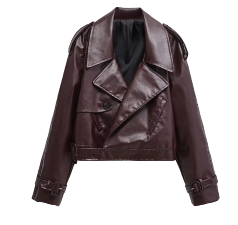 Giacca da donna elegante nera con cintura regolabile, ideale per look versatili e outfit serali raffinati.