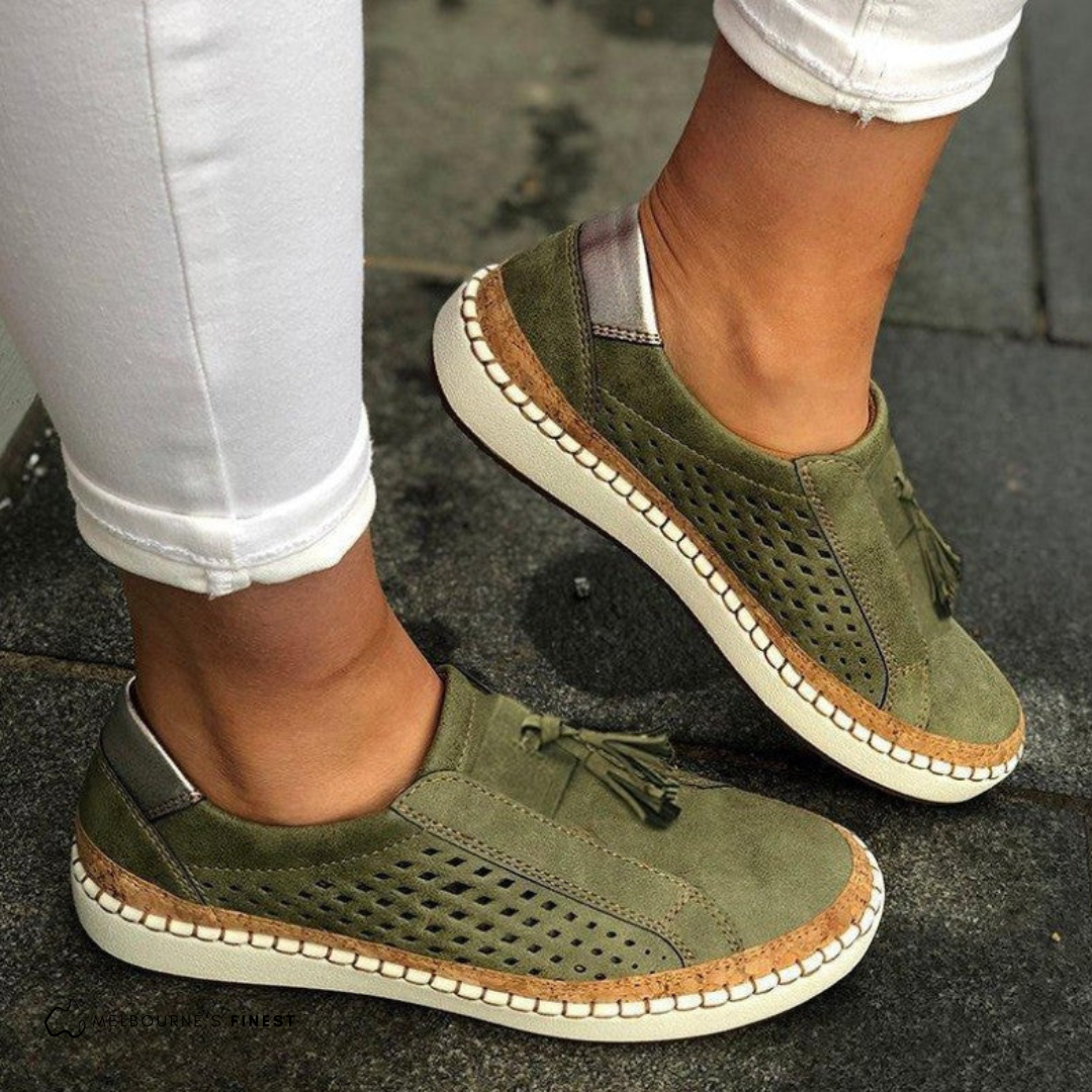 Scarpe da donna ortopediche comode, facili da indossare, con supporto antiscivolo per comfort quotidiano.