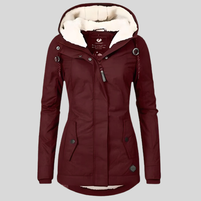Giacca cappotto invernale donna lungo, impermeabile e caldo con cappuccio, must-have per la moda invernale.