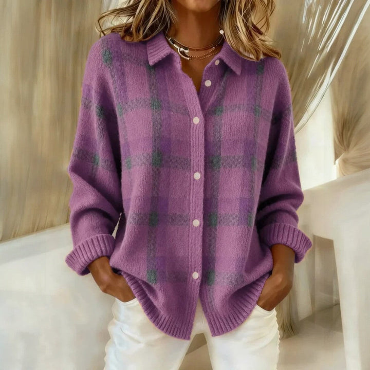 Pull donna caldo e confortevole con colletto elegante. Perfetto per un abbigliamento versatile e alla moda.