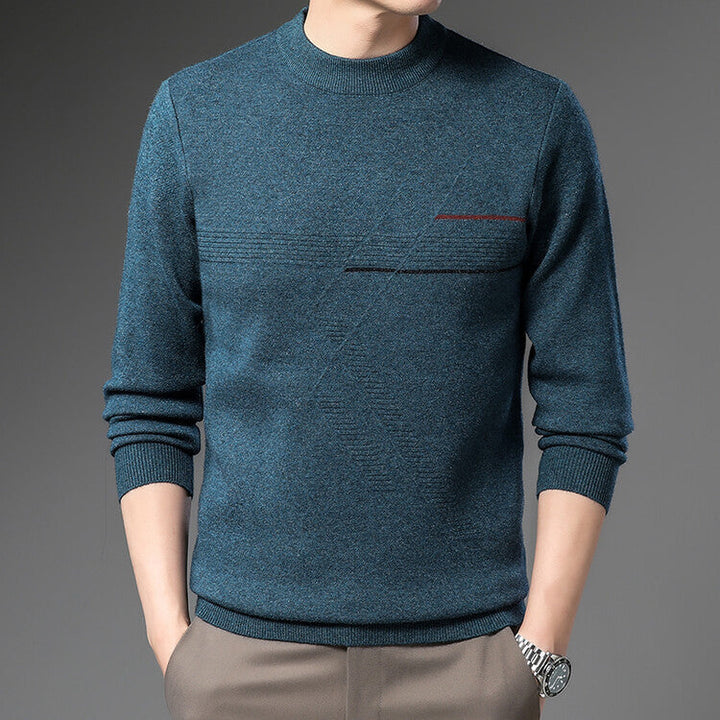Maglione uomo girocollo grigio, ideale per look casual ed eleganti. Comfort per ogni giorno in autunno/inverno.