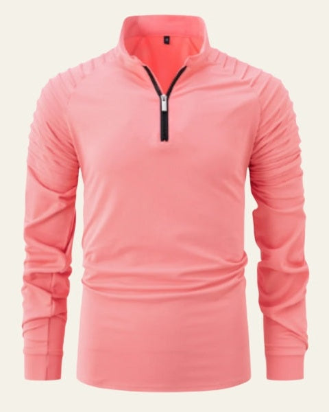Confortevole maglione uomo con collo alto e mezza zip, per un look elegante nella moda maschile.