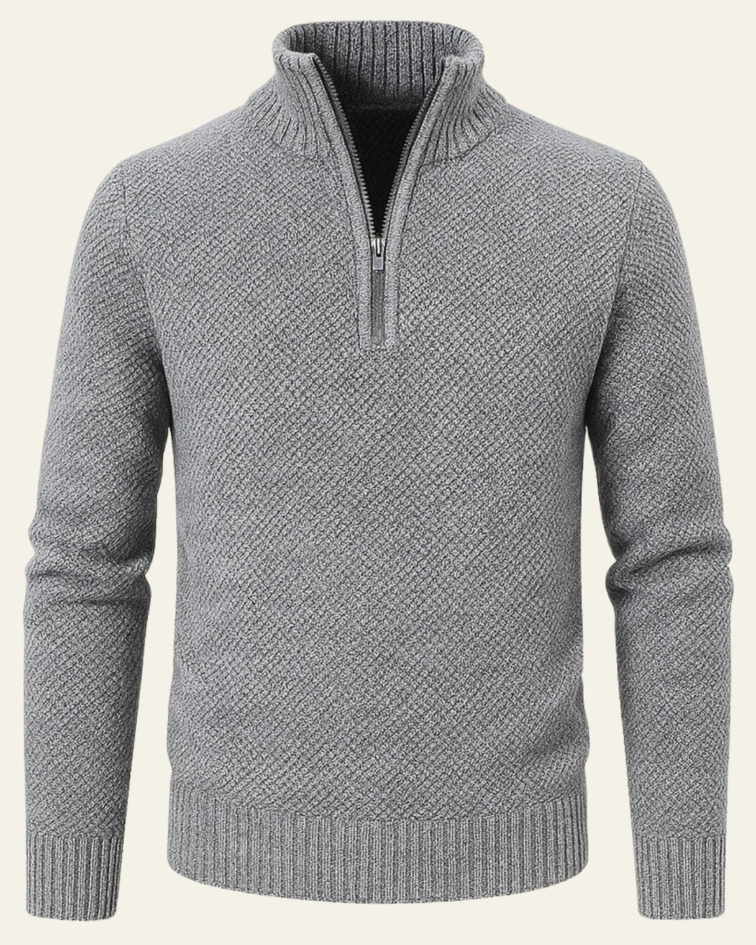 Moda maschile: maglione uomo con mezza zip, collo alto, perfetto per look casual o eleganti.