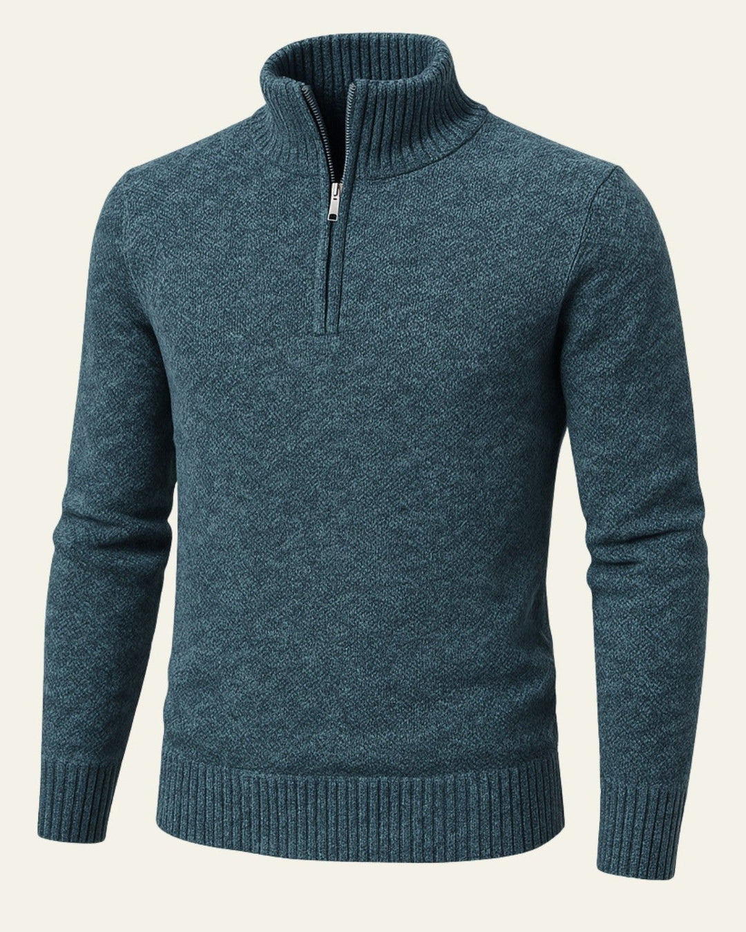 Maglione uomo collo alto e mezza zip, elegante e confortevole, ideale per l'autunno inverno.