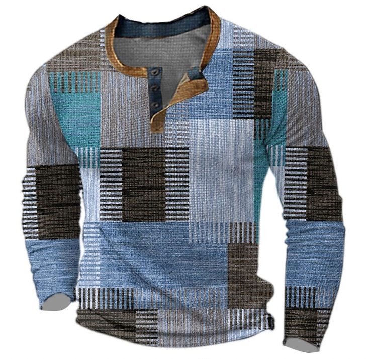 Maglione uomo geometrico dalla nuova collezione autunno inverno, unisce moda maschile e comfort quotidiano.